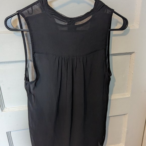 Aritzia Babaton 100% Silk Sleeveless Blouse - Black - Picture 8 of 8